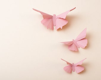 Ash Rose Butterflies for Wedding Decor, Baby Shower Decoration and Nursery Wall Art