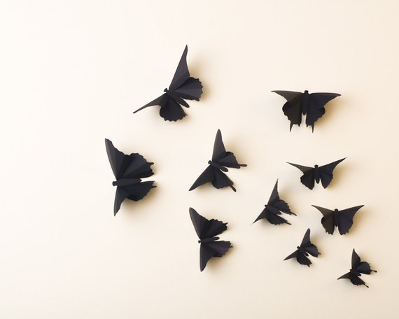 Gossip Girl Wall Art Black Butterfly Wall Decor 3d Wall Etsy