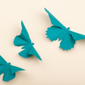 Butterfly Wall Stickers, Teal Butterflies, Unique Home Decor, Butterfly Decorations, Apartment Wall Decor