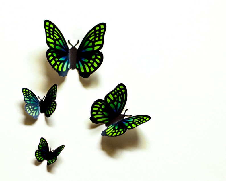 Download Blue Gradient Butterfly Wall Art For Nursery Whimsical Home Decor 3d Wall Butterflies Dorm Wall Decor Home Living Sultraline Id