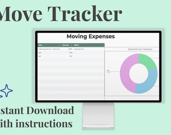 Moving Planner Moving Checklist Spreadsheet Change of Address List Relocation Budget Google Sheet Move Tracker Move Planner
