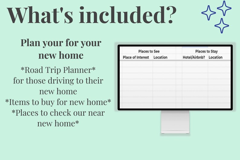 Moving Planner Moving Checklist Spreadsheet Change of Address List ...
