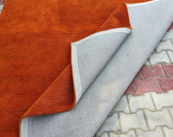 Handmade Terracotta Wool Rug | Modern Minimalist Design