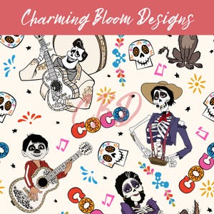 Magical Halloween Skeleton seamless pattern, Mouse pumpkin seamless, Magical seamless pattern for Fabric Design