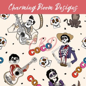 Magical Halloween seamless pattern, spooky skeleton seamless, Magical seamless pattern for Fabric Design