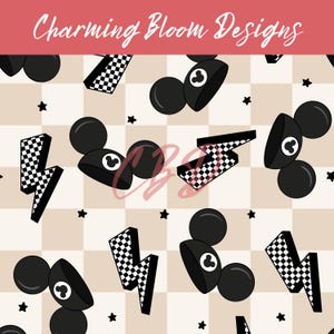 Classic Mouse hats seamless file, Magical seamless pattern for Fabric Sublimation