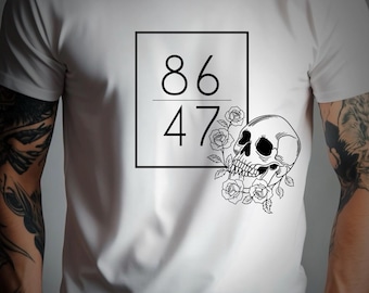 Skull & Roses Anti-Trump Graphic: Political Protest Art (Digital Download, SVG + PNG File)