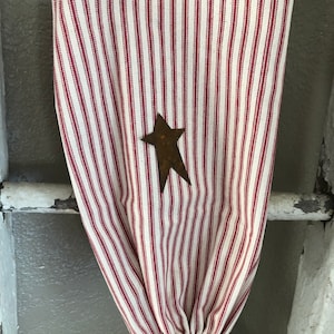 Plastic Bag Holder, Grocery Bag Holder - Ticking Fabric