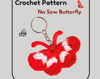 Wzór na szydełkowego motyla bez szycia: łatwy brelok z amigurumi (do pobrania w formacie PDF)