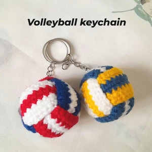 Crochet Volleyball Keychain: Handmade Amigurumi Sport Ball