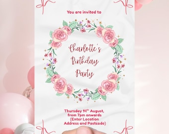 Birthday Editable Invitation - Instant Download, Customisable