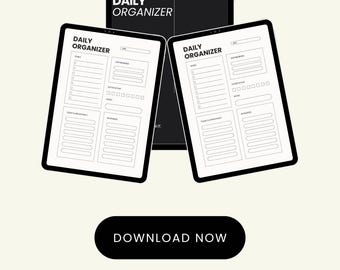 Minimalist Daily Digital Planner, Undated for Goodnotes, Notability (Printable)