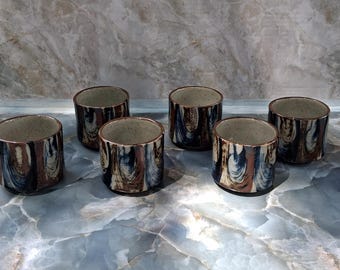 Andrea by Sadek Japan Stoneware.  Set of 6 tea cups.