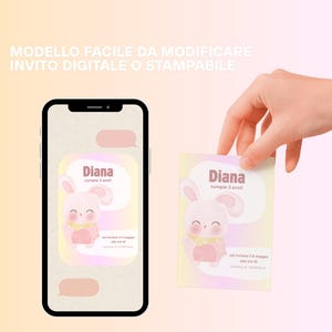 Invito compleanno bambina. Invito digitale o stampabile