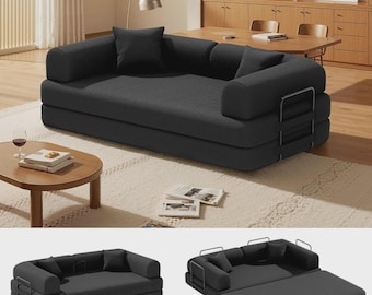 Modern Compressed Corduroy Sofa Set - Luxury Modular Cloud Couch - High-Density Foam Living Room Furniture - Aesthetic Minimalist Sofa Gift