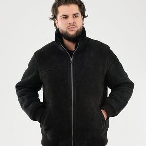 Shearling coat men sheepskin jacket real genuine shearling sheepskin jacket for men luxury shearling jacket