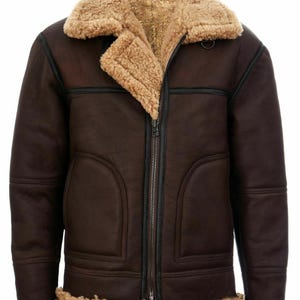 Shearling coat men sheepskin jacket real genuine shearling sheepskin jacket for men luxury shearling jacket