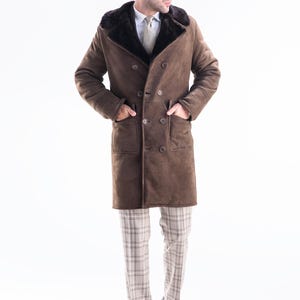 Shearling coat men sheepskin jacket real genuine shearling sheepskin jacket for men luxury shearling jacket