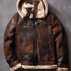 Shearling coat men sheepskin jacket real genuine shearling sheepskin jacket for men luxury shearling jacket