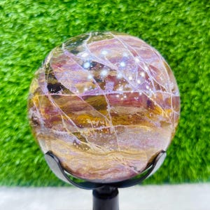 150 MM Large Madagascar Ocean Jasper Crystal Sphere/Ocean Jasper Sphere/ Orbicular Jasper Crystal/ Rare Variety Crystal Ball/ Home Decor