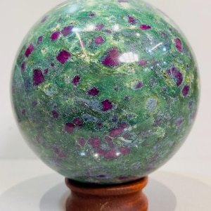 Ruby Fuchsite Sphere: Natural Crystal Healing Decor Ball 163 MM