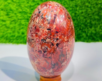 Red Jasper Lingam Stone/  African Crystal for Root Chakra Healing/ Home Decor/ Crystal Gift
