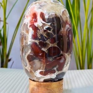 155 MM Natural Cobra Jasper Shiva Lingam-Crystal Lingam-Display Decor-Meditation Stone