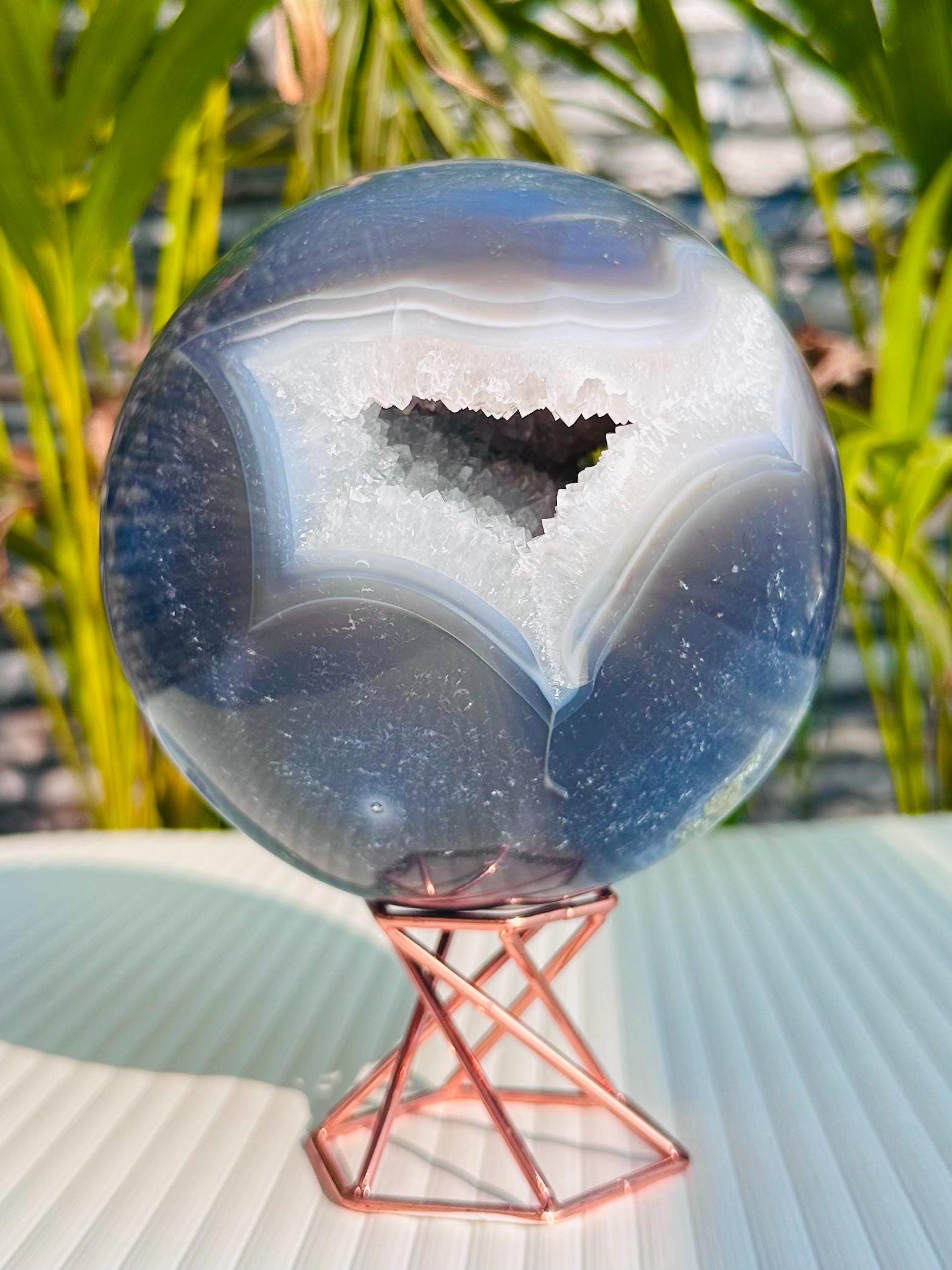 Moss agate sphere - Etsy 日本