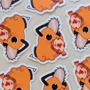 CSM - Pochi Chainsaw Demon Dog Toast Vinyl Sticker