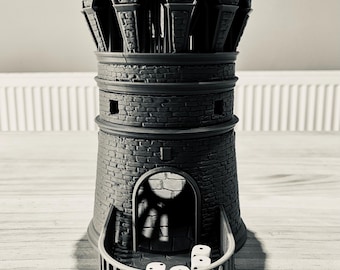Renaissance Dice Tower – Two Part STL 3D Print File for Wargaming, D&D