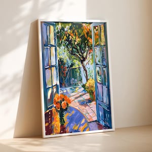 Henri Matisse Open Window, Matisse Open Window Art, Fauvist Wall Art, Orange Grove Wall Art, Summer Coastal Art, Matisse Collioure Wall Art