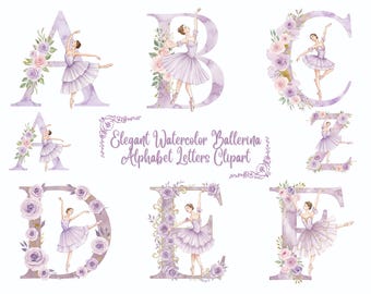 Alphabet Clipart AZ, Nursery Alphabet Purple Png, Transparent Png Alphabet, Watercolor Love Letters Png, Alphabet Png, Butterfly Letters