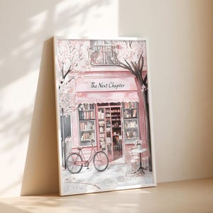 Bookstore Wall Art, The Next Chapter Bookshop, Cottagecore Book Art, Reading Lover Wall Print, Cozy Library Wall Print, Living Room Decor