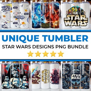 Bundle d'emballage de gobelet Star Wars, téléchargement immédiat gobelet de 20 oz PNG emballages Design, modèle de conceptions de gobelets droits et maigres numériques de 20 oz
