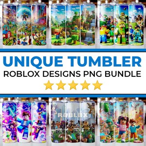 Spelkarakters rechte en taps toelopende beker wrap bundel, stripfiguren 20 oz beker png, roblox game 20 oz mager png, beker wrap SVG