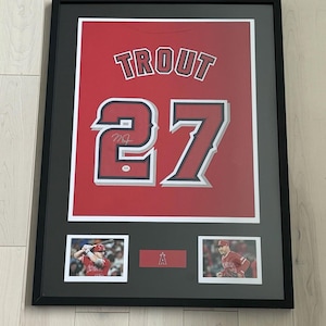 Mike Trout Signed Jersey Framed Autographed W/ COA  Los Angeles Angels