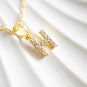 Initial Necklace A to Z Letter Pendant Personalized Monogram Birthstone Name Jewelry Sterling Silver Gift for Her Bridesmaid Gift Birthday