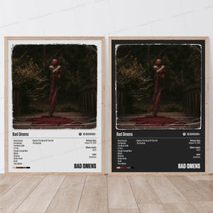 Poster di Bad Omens / Poster dell'album Bad Omens / Poster musicale / Poster della copertina dell'album / Poster della tracklist / Bad Omens