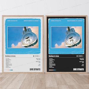 Poster dei Dire Straits / Poster dei Brothers in Arms / Poster musicale / Poster della copertina dell'album / Poster della tracklist / Dire Straits