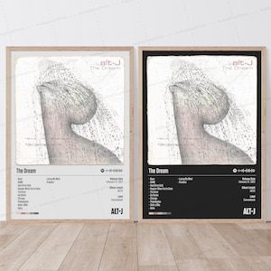 Poster Alt-J / Poster The Dream / Poster musicale / Poster copertina album / Poster tracklist / AL-J