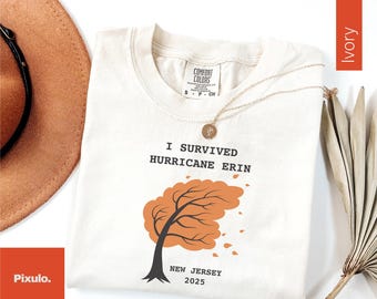 I Survived Hurricane Erin 2025 T-Shirt: New Jersey Atlantic Storm Survivor Tee