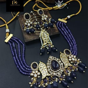 Beautiful  uncut Polki Kundan Choker, Wedding jewelry, Sabyasachi Designer necklace, Pakistani Jewelry for Events, bridal jewelry,