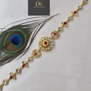 Kundan Mathapatti, Hair Accessory, Forehead Jewelry, kundan sheeshpatti Indian Head Piece, South Indian Matha Patti, Kundan jewelry