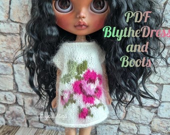 Blythe Doll Dress Pattern, Knitting PDF Download
