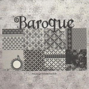 129 - Lot de 8  papiers baroque pour vos cartes ou scrabooking