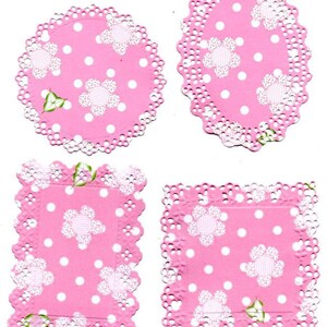 228 - Lot de 4 découpes pour décorer vos cartes ou scrapbooking
