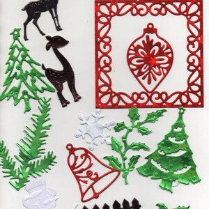 223 - 16 Découpes Noël pour vos cartes ou scrabooking