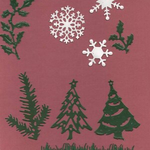 191  - 8  Découpes Noël pour vos cartes ou scrabooking