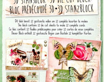 34667 block images studio light 3d die cut vintage