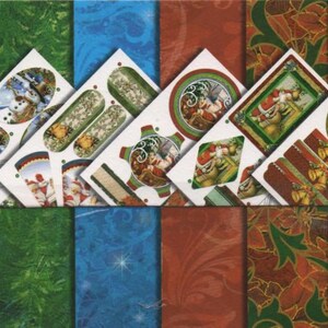250 - kit  Cardstock 3d pré-découpage pour faire 6 cartes de noël